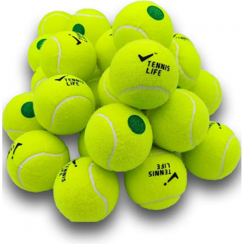 Детские мячи для тенниса DUNLOP TENNIS LIFE жёлтые с зелёной точкой / 48 шт