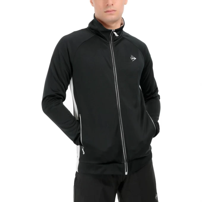 Жакет мужской DUNLOP CLUB MENS KNITTED JACKET (чёрный/белый) размер M 880171 size M Жакет мужской DUNLOP CLUB MENS KNITTED JACKET (чёрный/белый) размер M 880171 size M