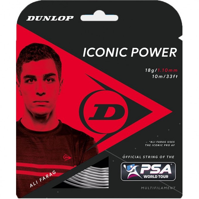 Струна для ракетки DUNLOP ICONIC X-LIFE 17G WHITE 10 метров 624862