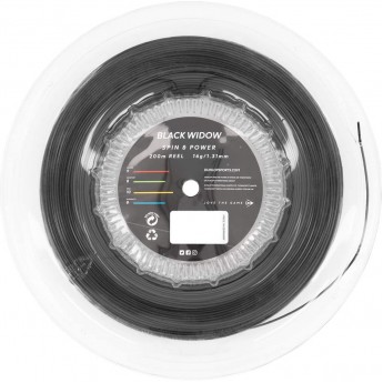 Теннисные струны DUNLOP TAC BLACK WIDOW 16G бобина 200 м