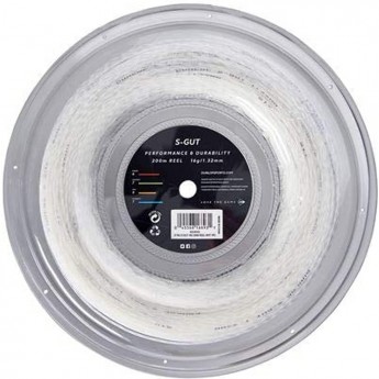 Теннисные струны DUNLOP TAC S-GUT 16G 200M REEL WHT моноволокно