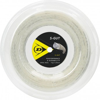 Теннисные струны DUNLOP TAC S-GUT 17G 200M REEL WHT моноволокно